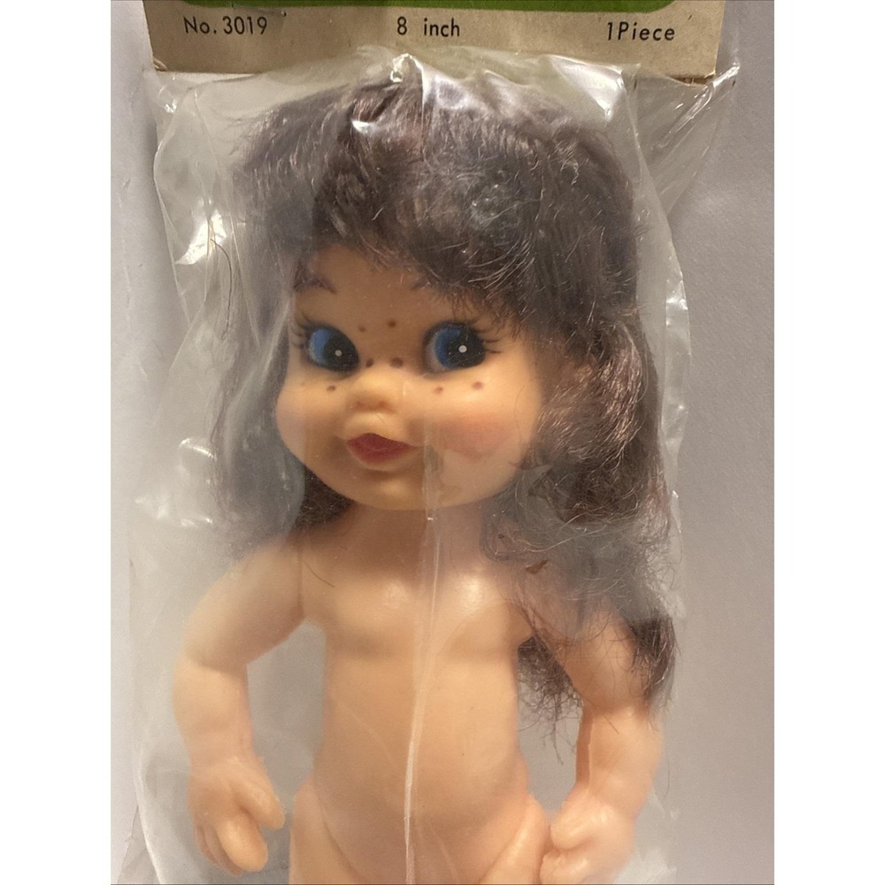 Fibre Craft 8" Brown Hair Craft Doll No. 3019 Acrylic Hair Plastic NEW Head Body - Picture 2 of 12